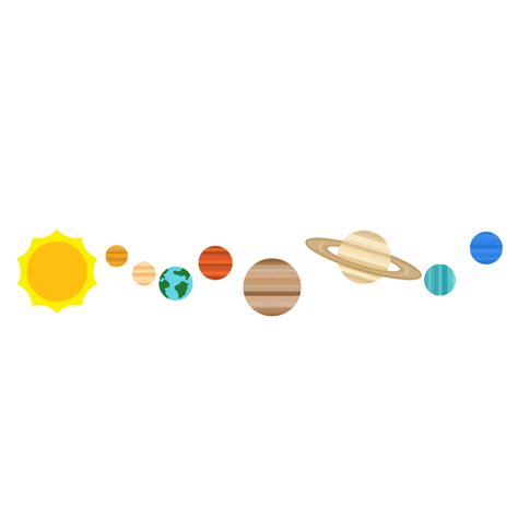 Solar System Planets PNG Image, Cartoon Solar System Sun And Eight ...