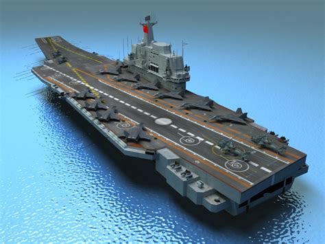 Liaoning Aircraft Carrier 3D Model | FlatPyramid