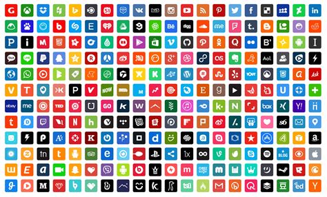 250 Vector Social Media Icons 2016 | Free & Premium Version