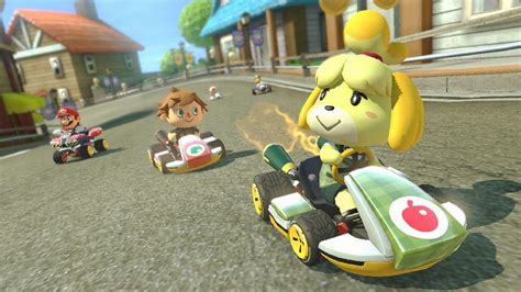 Mario Kart 8 Animal Crossing Gameplay Screenshot Suburbs Wii U