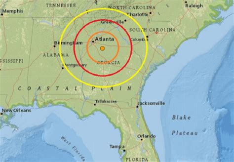 Earthquake Rattles Georgia, Southeast of Atlanta