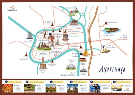 Ayutthaya Travel Guide Map | TakeMeTour