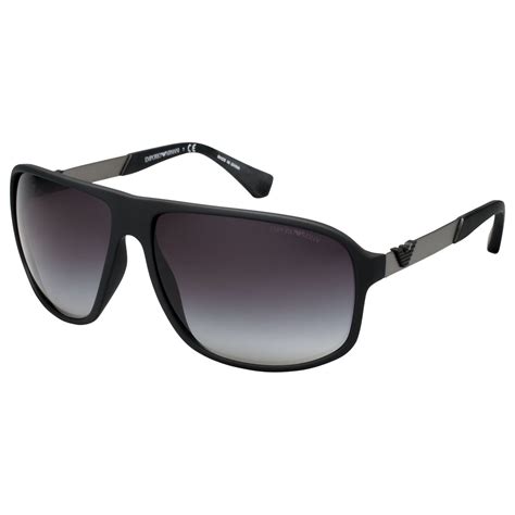 Emporio Armani EA4029 Men's Square Sunglasses, Black | Black sunglasses ...