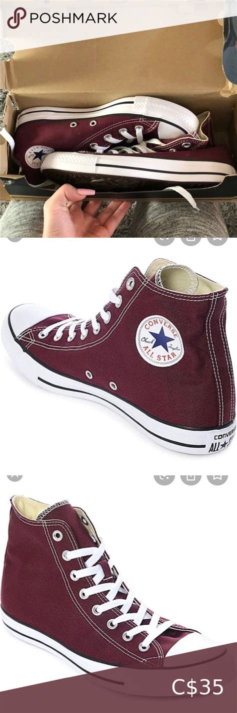 Dark red converse high tops in 2020 | Red converse, Converse, Womens ...