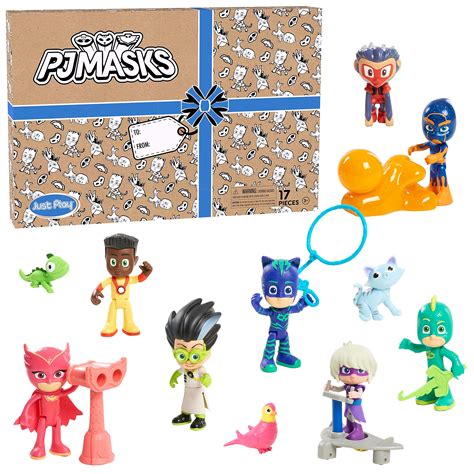 PJ Masks Deluxe Figure Set, 17 Pieces for PJ Masks Toys and Playsets ...