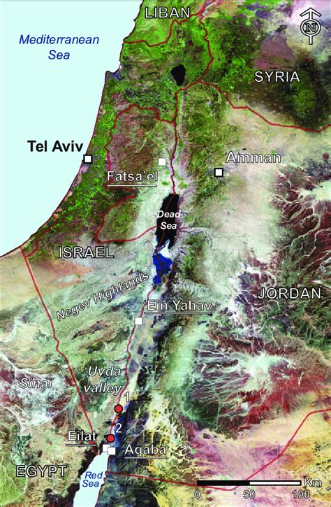 1 Map of the Negev (southern Israel) indicating the location of 1 ...