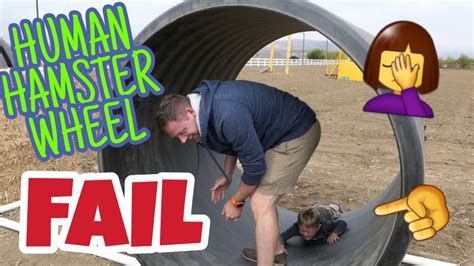 HUMAN HAMSTER WHEEL FAIL 🤦‍♀️ - YouTube