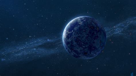 Blue Planet And Space Dust WQHD 1440P Wallpaper - Pixelz.cc