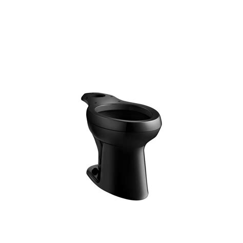 KOHLER Highline Pressure Lite Elongated Toilet Bowl Only in Black-K ...