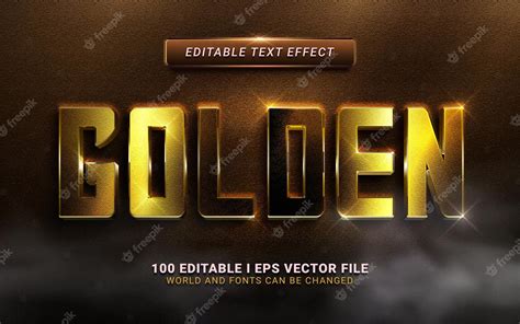 Premium Vector | Golden text effect