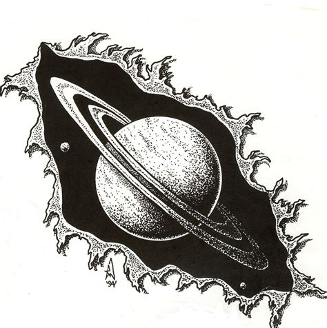 Saturn tattoo flash by MordoMorbius on DeviantArt