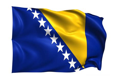 Bosnia and Herzegovina Waving flag Realistic Transparent Background ...