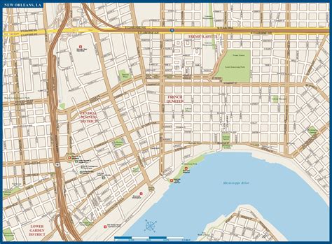 Downtown New Orleans Map – Verjaardag Vrouw 2020