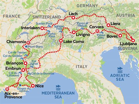 Alps Deluxe variation motorcycle tour | AMT