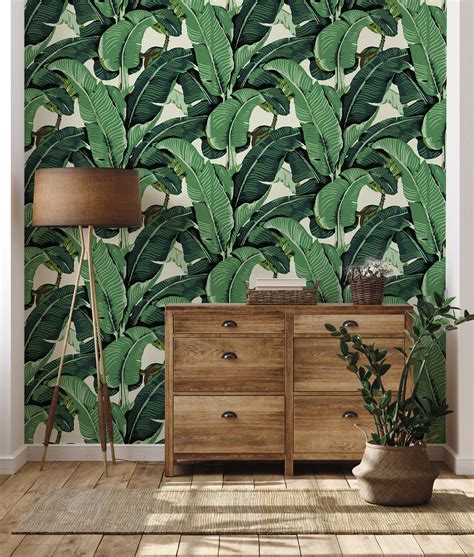 Banana Leaf Wallpaper Peel and Stick Removable Wallpaper - Etsy