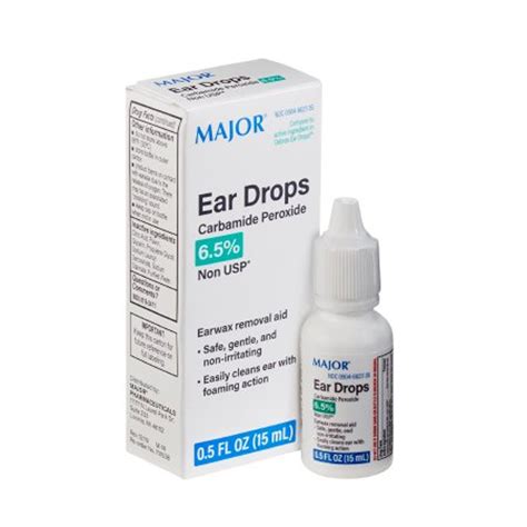 Major Carbamide Peroxide 6.5% Ear Wax Removal Drops 0.5 oz ...