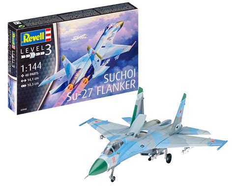 Buy Revell03948 Suchoi Su-27 Flanker 1:144 Scale Unbuilt/Unpainted ...