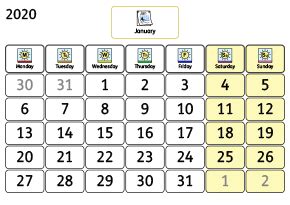 Widgit Symbol Resources | Calendars Pack