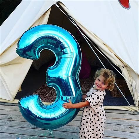 40 Inch Large Blue Number Balloons Happy Birthday Balloon Anniversaire ...