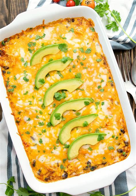 Chicken Enchilada Cauliflower Rice Casserole - Kirbie's Cravings