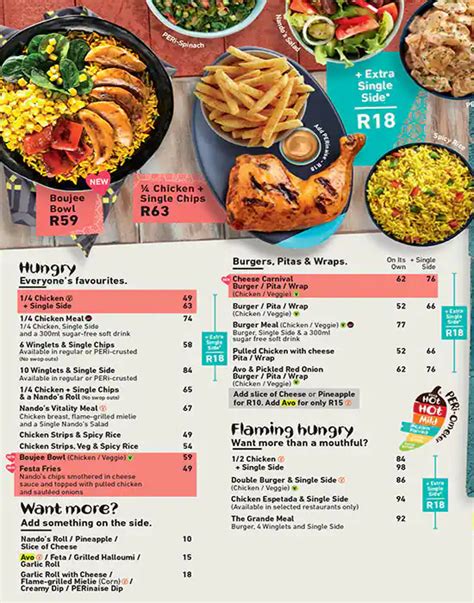 Nando's Menu, Menu for Nando's, Ballito, Durban - Zomato SA