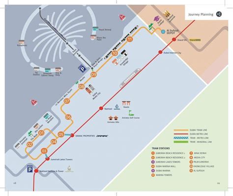 Dubai tram map - Map of Dubai tram (United Arab Emirates)