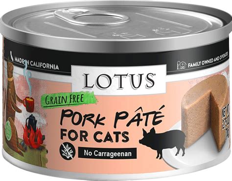 LOTUS Pork Pate Grain-Free Canned Cat Food, 2.75-oz, case of 24 - Chewy.com