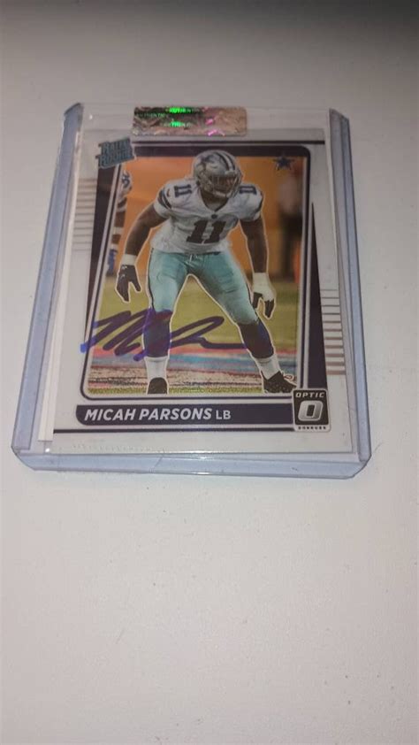 Micah Parsons Autographed Rookie Card With Coa - Etsy