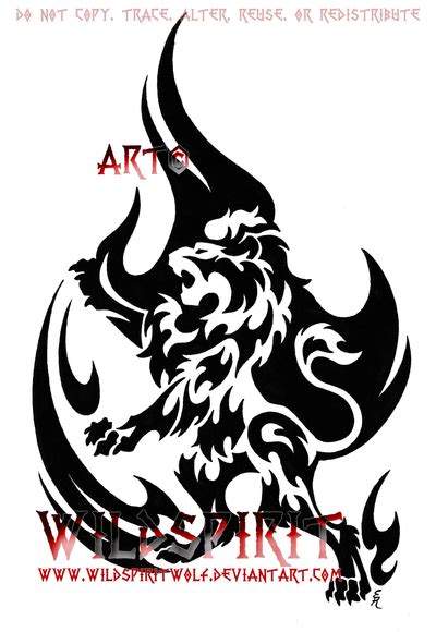 Rampant Flame Lion Tattoo by WildSpiritWolf on DeviantArt