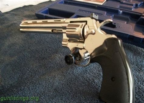 Gunlistings.org - Pistols Colt Python 8 Inch NICKEL 357 Mag Revolver