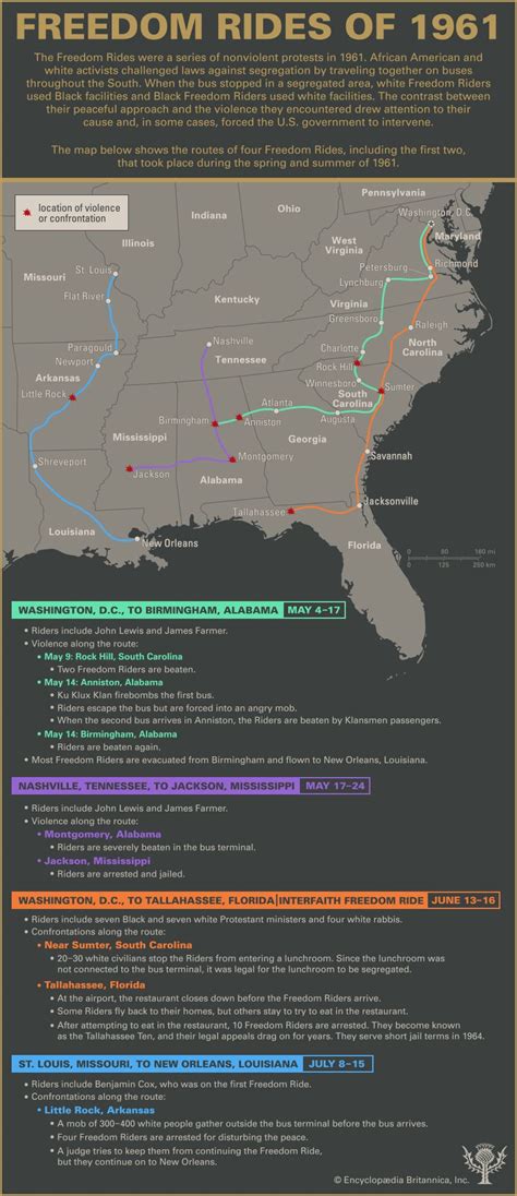 Freedom Riders Route Map