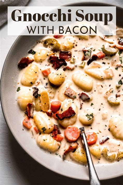 Creamy Gnocchi Soup with Bacon - Platings + Pairings