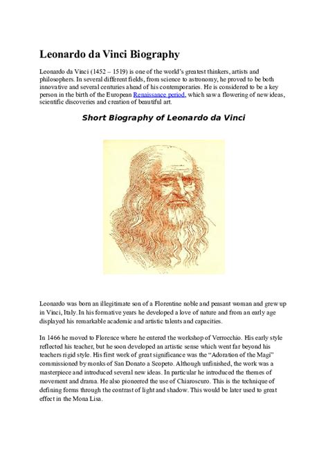 (DOC) Leonardo da Vinci Biography | PLUTO WINTERBLIZZARD - Academia.edu