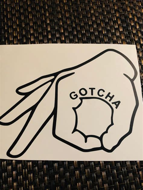 Gotcha game hand gesture/Circle game meme/ Gotcha decal | Etsy