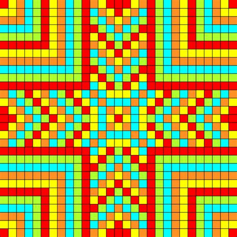 Cool Square Kandi Pattern | Borduurpatronen, Patronen, Kruissteek