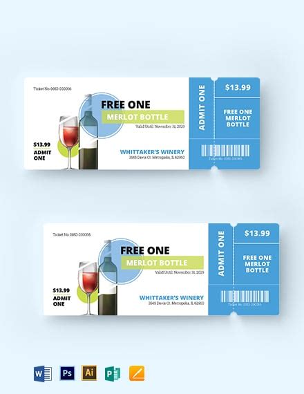 FREE Drink Ticket Template - Download in Word, Illustrator, Photoshop ...