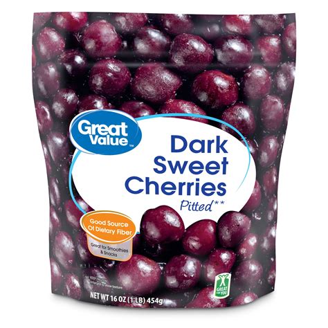 Great Value Dark Sweet Cherries, Frozen, Pitted, Frozen, 16 oz ...