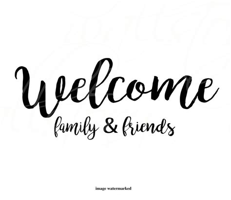 Family Wall Quotes Decal WELCOME Family and Friends Wall | Etsy