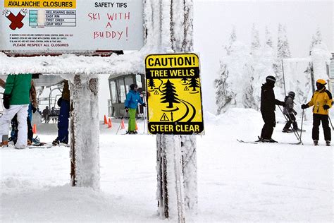 Tree well warning signs at Whitefish Mountain Resort. Beacon File Photo ...