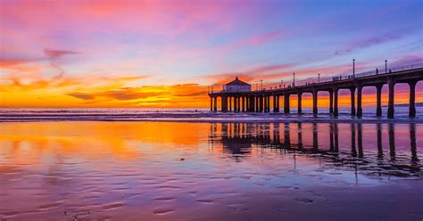 Take a Sunset Surf at Manhattan Beach, Los Angeles