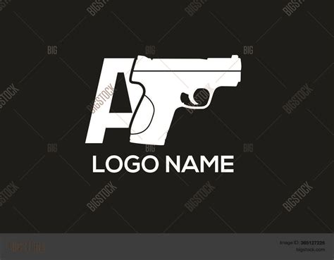 Pistol Logo Sign Vector & Photo (Free Trial) | Bigstock