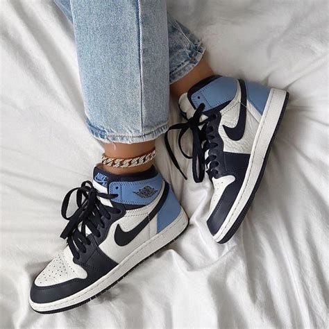 NIKE AIR JORDAN 1 RETRO HIGH OG ‘OBSIDIAN UNC’ GS 7Y, Women's Fashion ...