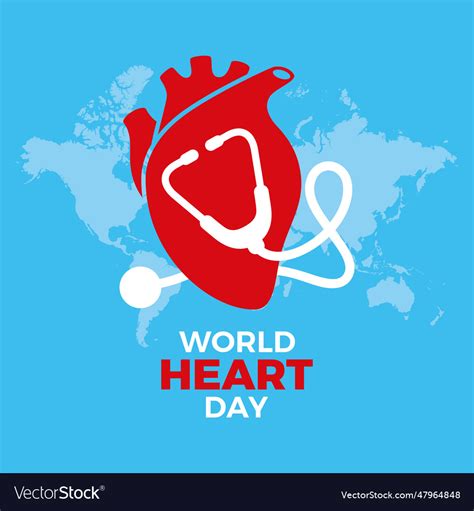 World heart day poster Royalty Free Vector Image