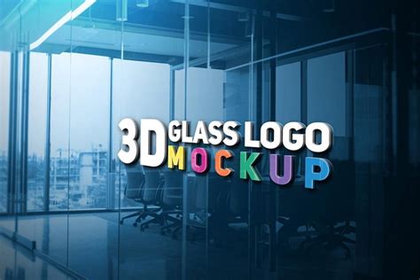 Free 3D Glass Logo Mockup | Mockuptree