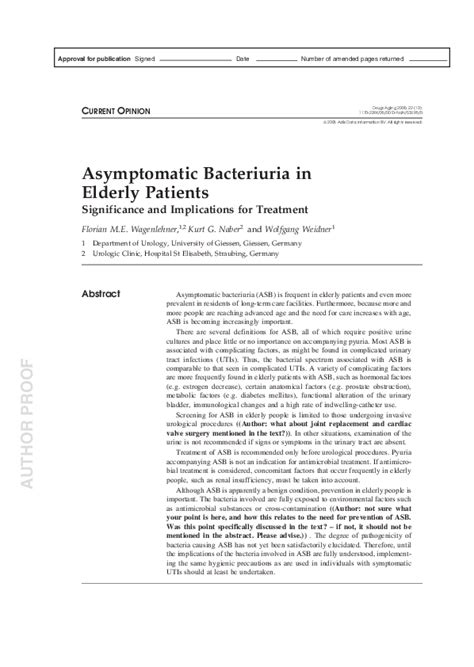 (PDF) Asymptomatic Bacteriuria in Elderly Patients | Kurt Naber ...