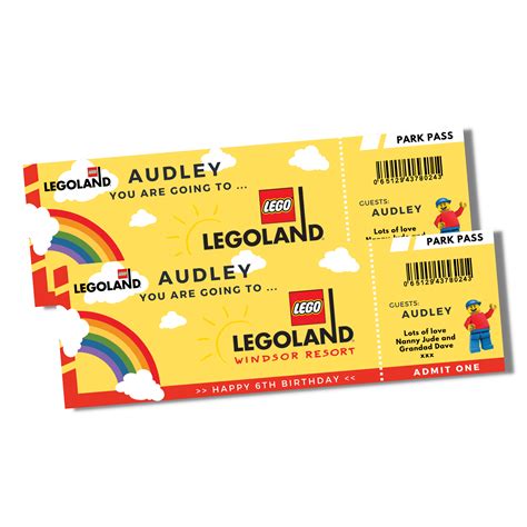 Surprise LegoLand Personalised Ticket | The Personalised Party Shop