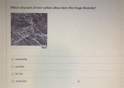 Solved Which structure of iron-carbon alloys does this image | Chegg.com