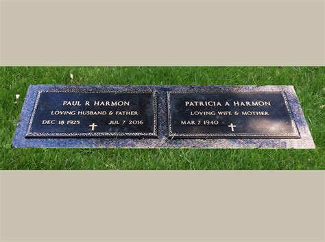 Veteran And Spouse Bronze Companion Flat Headstone Memorial