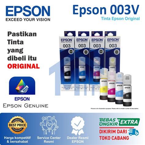 Promo JKT (BISA COD) - Tinta Printer Epson 003 T003 T-003 ORIGINAL ...