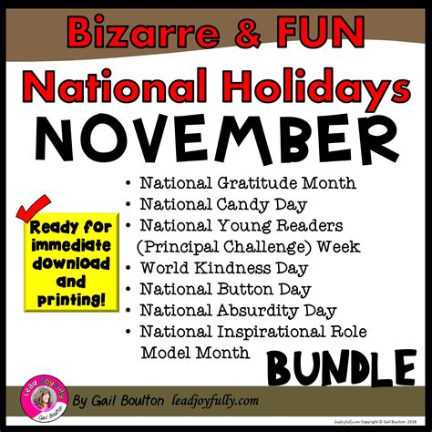 Bizarre and FUN National Holidays to Celebrate your Staff (NOVEMBER ...